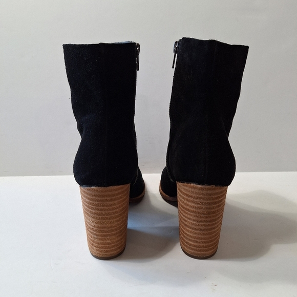 Kork-Ease Black Suede Academia Block Heel Preppy Ankle Boots Size 7.5 - Picture 6 of 12
